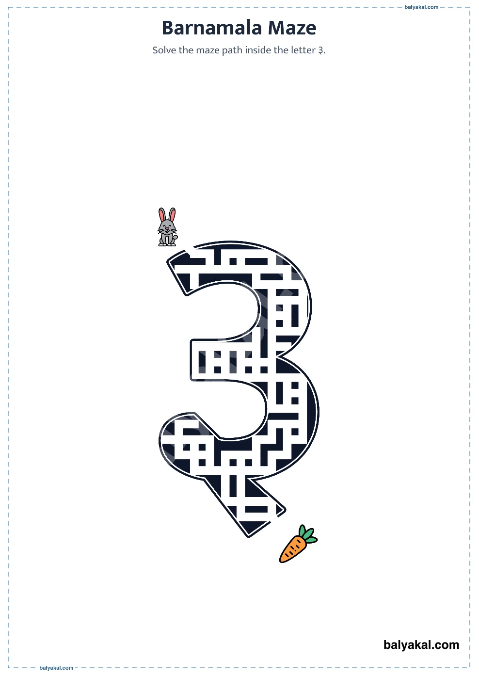 Nepali Numbers Maze Adventure page 3 - Printable worksheet preview