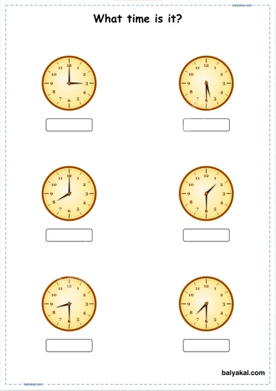 Read the Analog Clock page 2 - Printable worksheet preview