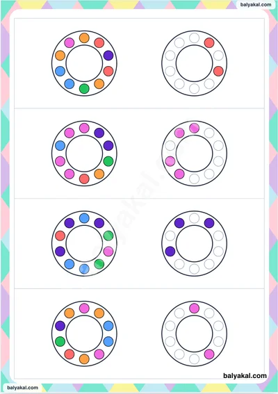 Color wheel page 3 - Printable worksheet preview