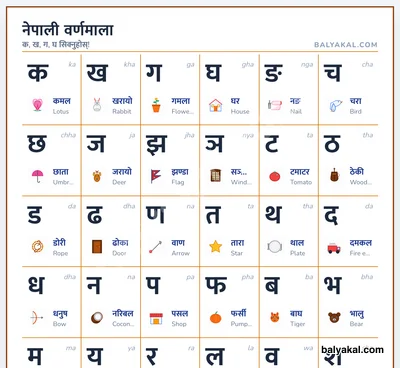 Smart Nepali Barnamala Chart Generator - Balyakal educational preview