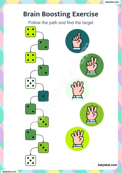 Brain gym - Finger Gym 2 page 3 - Printable worksheet preview