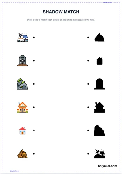 Shadow Matching Game page 3 - Printable worksheet preview