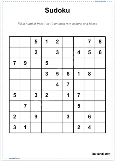 Classic Sudoku Puzzles page 3 - Printable worksheet preview